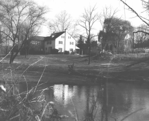 Photo of the House from across the Skippack Creek as it appeared around 1971